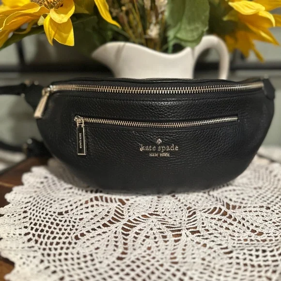 Kate Spade Black Leather Belt Bag - Picture 2 of 9